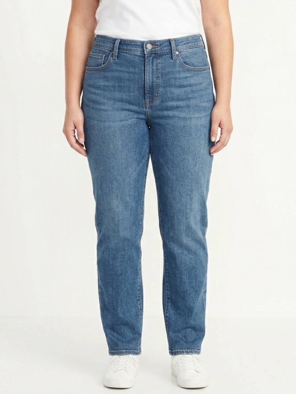 Old Navy High-Rise Straight Jeans Blue Size 14 Petite GUC
